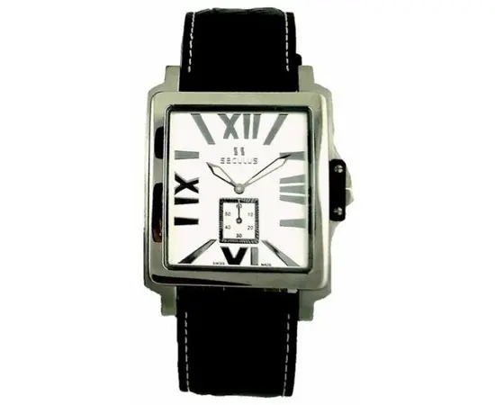 Мужские часы Seculus 4492.1.1069 stainless-b, ss, black leather, фото 