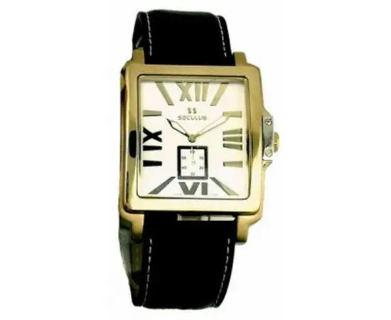 Мужские часы Seculus 4492.1.1069 stainless-gilt, pvd, black leather, фото 