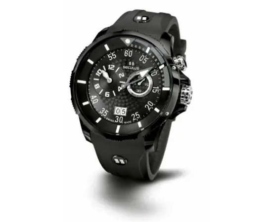 Мужские часы Seculus 4505.3.422 black-grey, ipb, black silicon, фото 