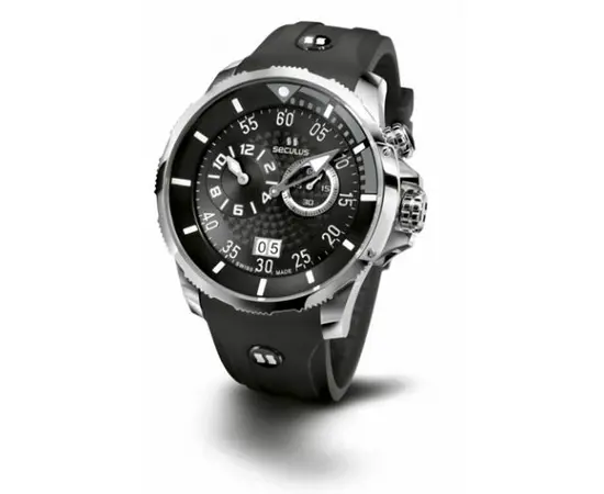 Мужские часы Seculus 4505.3.422 black-grey, ss, black silicon, фото 