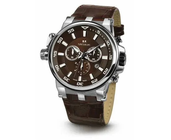 Мужские часы Seculus 4510.5.503D brown, ss, brown leather, фото 