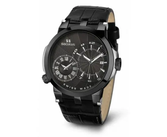 Мужские часы Seculus 4511.5.775.751 black, ipb, black leather, фото 