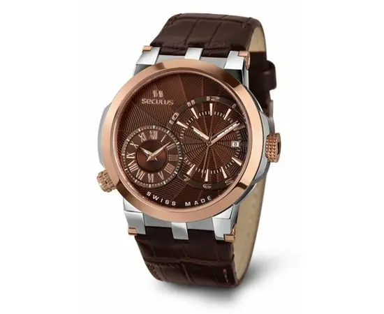 Мужские часы Seculus 4511.5.775.751 brown, ss-r, brown leather, фото 