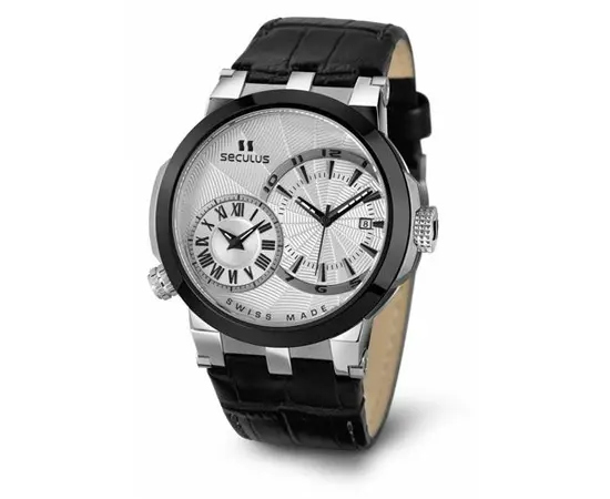Чоловічий годинник Seculus 4511.5.775.751-white,-ss-ipb,-black-leather, зображення 