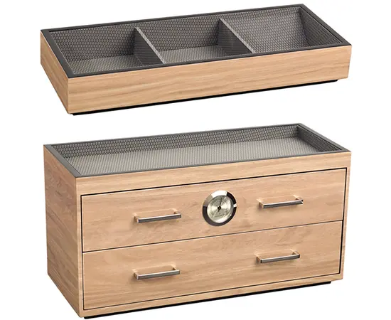 460028 + 460228 Humidor with top tray Blonde, фото 