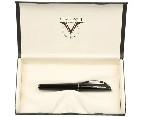 764ST02A59F Pininfarina F.Pen Regular Black Tub. F Пір'яна ручка Visconti, зображення 9