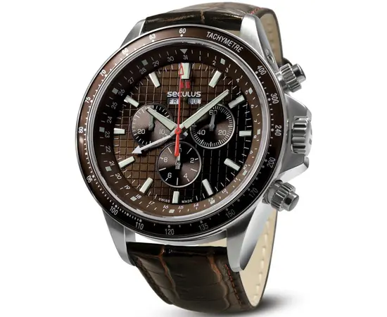 Мужские часы Seculus 9531.2.504 brown, ss, brown leather, фото 