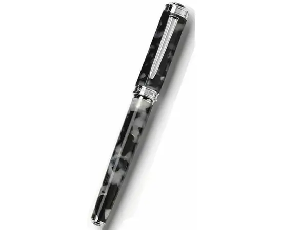 CA 016 FP Black/White resin rhodinated details Пір'яна ручка Signum, зображення 