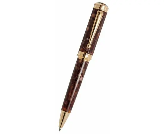 CA 024 BP brown resin gold plated details Кулькова ручка Signum, зображення 