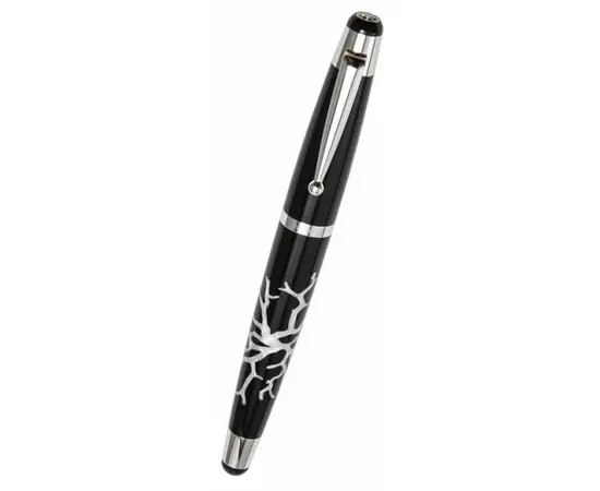 COR.02 RB black resin mother pearl inserted of barrel rhodinated  Ручка Роллер Signum, фото 
