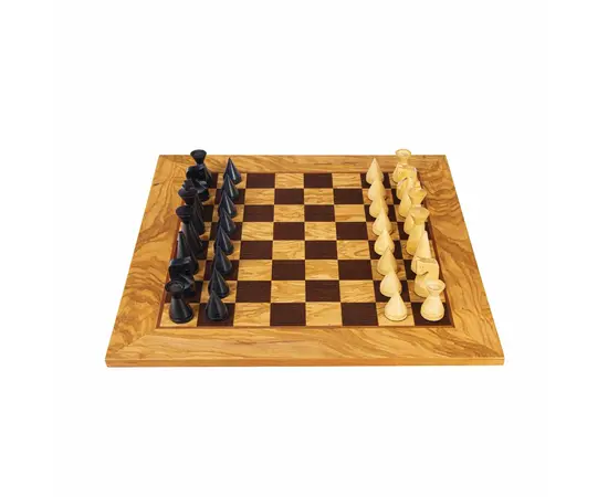 SW4040H Manopoulos Olive Burl chessboard 40cm with modern style chessmen 7.6cm  in luxury wooden gift box, фото 8