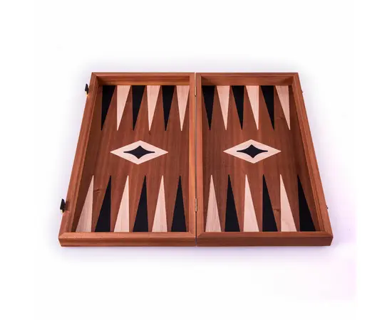 TS1MBLA Manopoulos Backgammon Mahogany with Black & Oak points - Combo, зображення 4