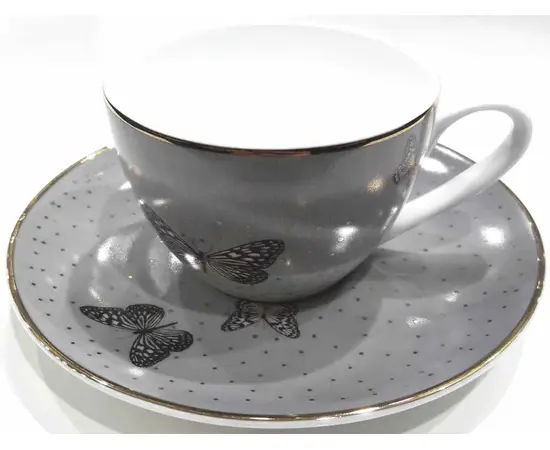 GOE-26150371 Grey Butterflies - TEA CUP ARTIS ORBIS JOANNA CHARLOTTE Goebel, зображення 