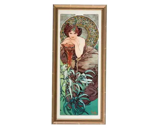 GOE-66-519-28-1 Artis Orbis Alphonse Mucha 'Emerald' Goebel, фото 