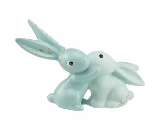 GOE-66825471 Bunny de luxe Bunny in Love Golden Blue Goebel, зображення 