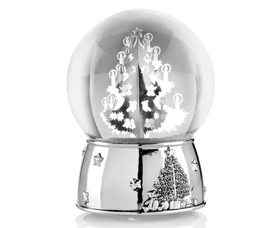 22399 Ottaviani - Scultura argento - Boule-de-neige "albero di natale", зображення 