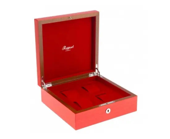 Шкатулка Rapport L420 Wooden watch collectors box 4 Red, зображення 