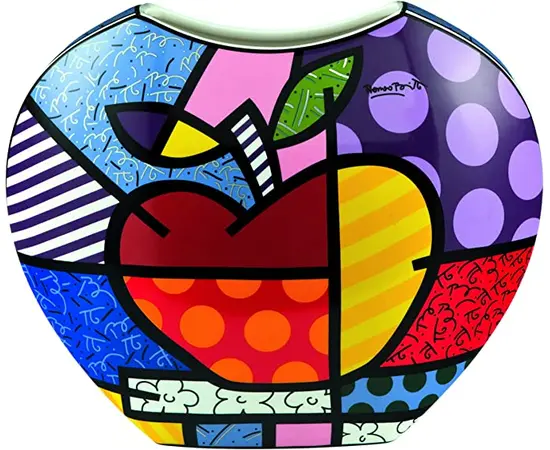 GOE-66451105 Artis Orbis – Romero Britto Big Apple Vase 21 cm, зображення 