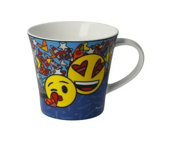 GOE-66460071 I Love You - Coffee/Tea Cup 0.35 l Pop Artist Romero Britto Emojis, фото 