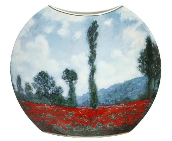 GOE-66539551 Artis Orbis - Claude Monet Tulip and Poppy Field Vase Porcelain 30cm, зображення 