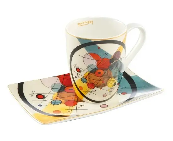 GOE-67100011 Circles In a Circle - Cup 0.35 l Fine Bone China Wassily Kandinsky, зображення 