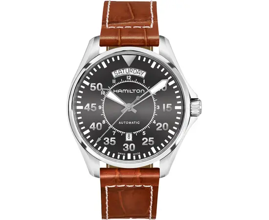 Чоловічий годинник Hamilton Khaki Aviation Pilot Day Date Auto H64615585, зображення 