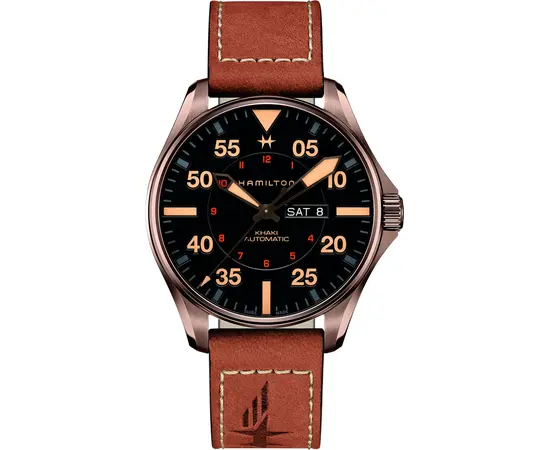 Чоловічий годинник Hamilton Khaki Aviation Pilot Day Date Auto H64705531, зображення 