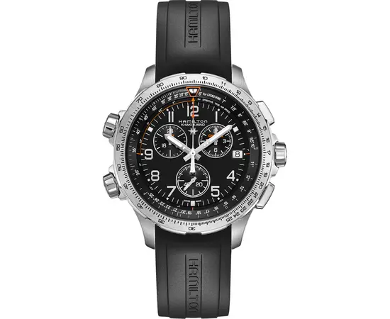 Чоловічий годинник Hamilton Khaki Aviation X-Wind GMT Chrono Quartz H77912335, зображення 