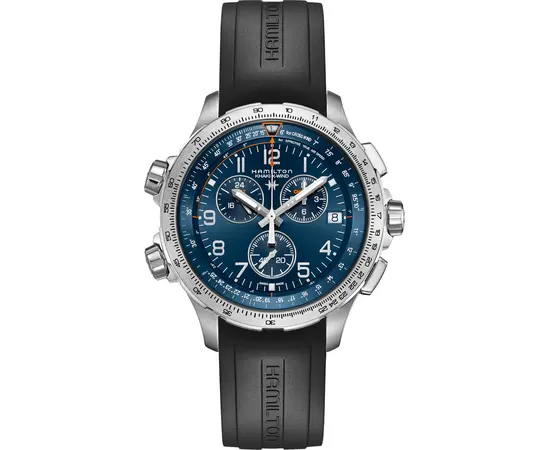 Чоловічий годинник Hamilton Khaki Aviation X-Wind GMT Chrono Quartz H77922341, зображення 