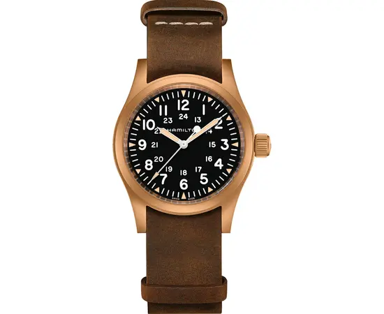 Чоловічий годинник Hamilton Khaki Field Mechanical Bronze H69459530, зображення 
