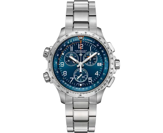 Мужские часы Hamilton Khaki Aviation X-Wind GMT Chrono Quartz H77922141, фото 