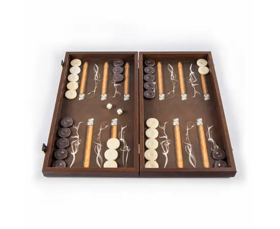 TXL1ROB Manopoulos Handmade Wooden Backgammon printed-Robusto Cigar 48x26cm, зображення 