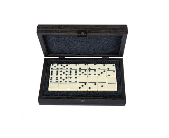 DXL10 Manopoulos Dominoes 5,2x2,7x1cm in Black wooden replica case 24x17cm, фото 