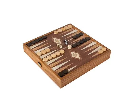 CBLS34E Manopoulos Chess/Backgammon/Ludo/Snakes - Classic Style design in Walnut replica wooden case, зображення 6